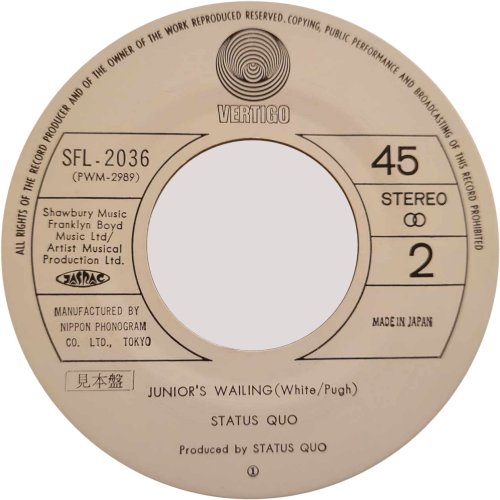 ROLL OVER LAY DOWN (LIVE) Promo Label Side B