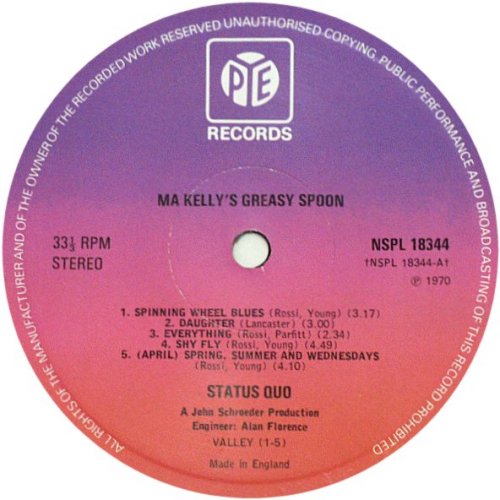 MA KELLY'S GREASY SPOON Reissue - Purple Pye Label v1 Side A