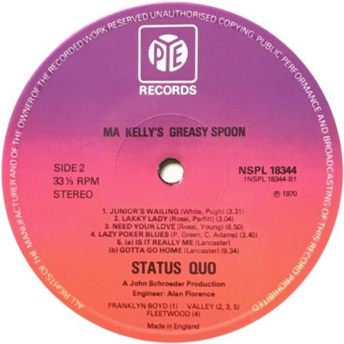 MA KELLY'S GREASY SPOON Reissue - Purple Pye Label v2 Side B