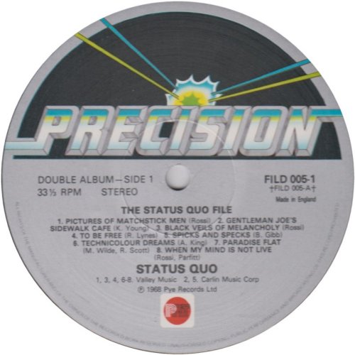 THE FILE SERIES Reissue - Precision Label - Disc 1 Side A