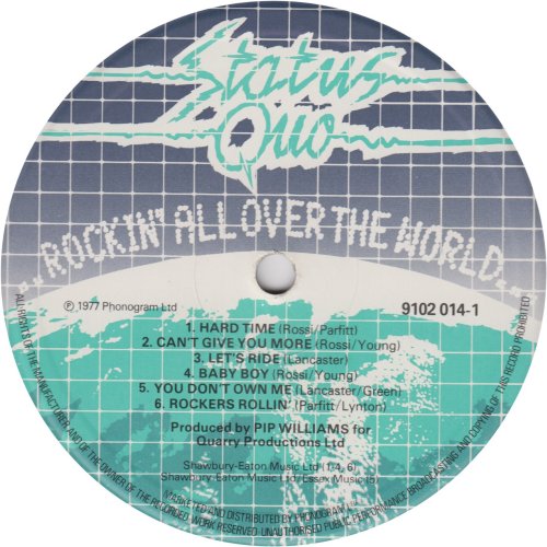 ROCKIN' ALL OVER THE WORLD Standard Label Side A