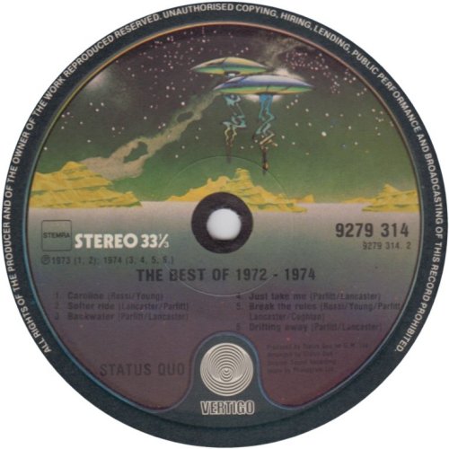 THE BEST OF 1972-1974 Standard Label Side B
