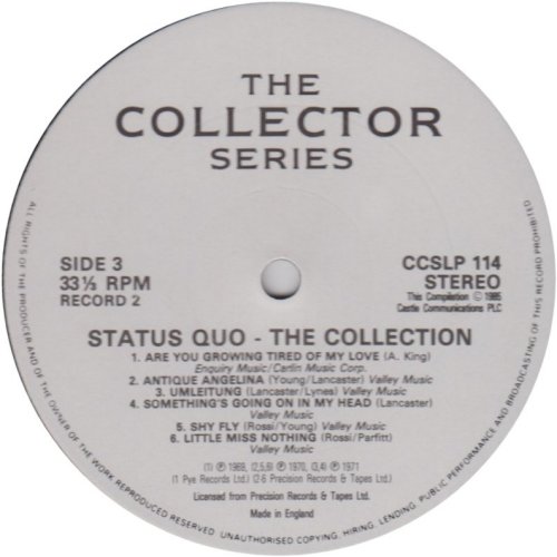 THE COLLECTION Disc 2 - Standard label Side A