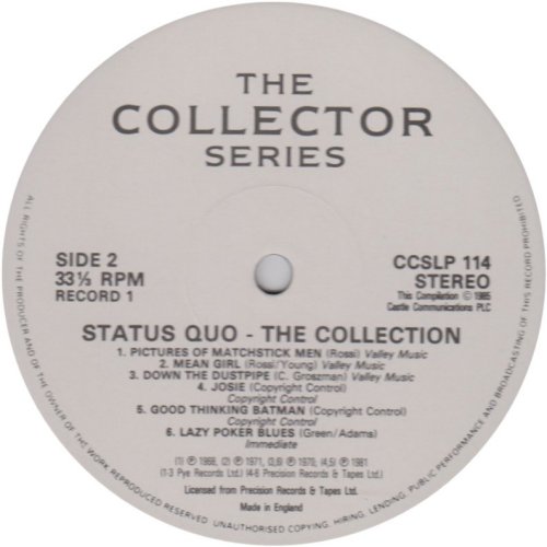 THE COLLECTION Disc 1 - Standard label v2 Side B