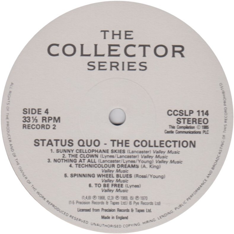 THE COLLECTION Disc 2 - Standard label v2 Side B