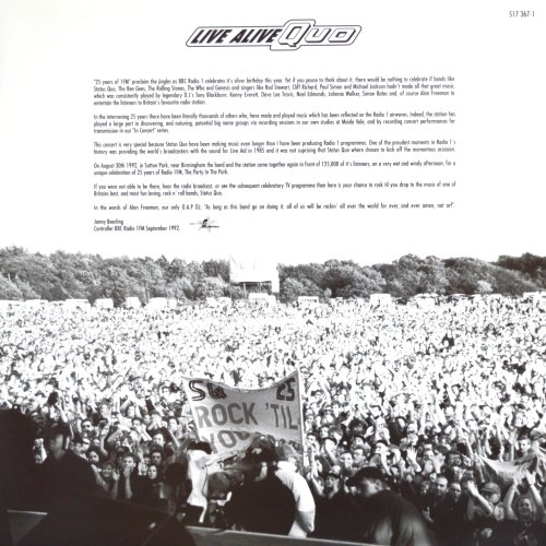 LIVE ALIVE QUO Inner Sleeve Side A