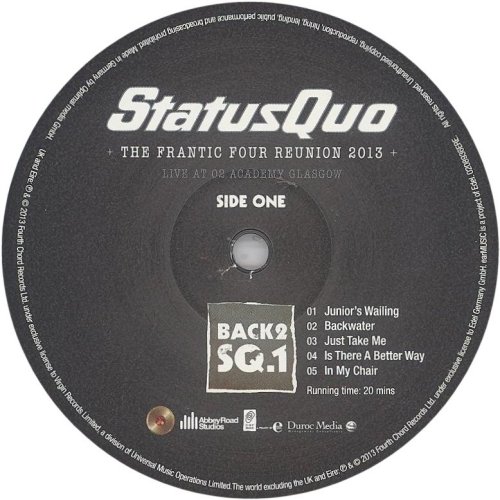 BACK 2 SQ1 - THE FRANTIC FOUR REUNION 2013 Label: Disc 1 Side A