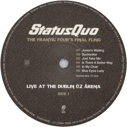 THE FRANTIC FOUR'S FINAL FLING (LIVE IN DUBLIN) Label: Disc 1 Side A