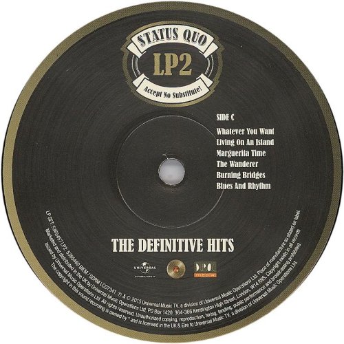 ACCEPT NO SUBSTITUTE - THE DEFINITIVE HITS Label: Disc 2 Side A