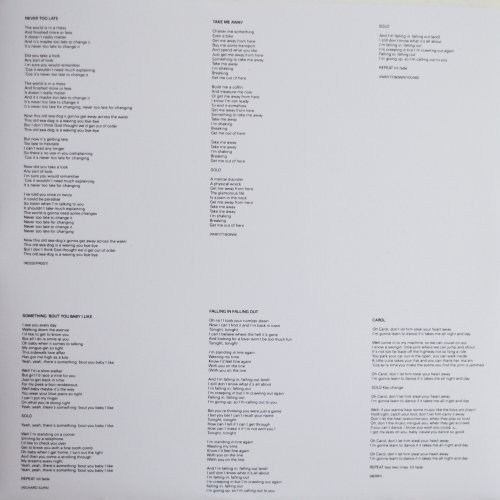 THE VINYL COLLECTION 1981 - 1996 (BOX SET) Inner Sleeve: Never Too Late Side A