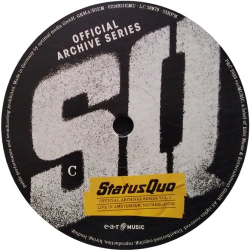 OFFICIAL ARCHIVE SERIES VOL 1: LIVE IN AMSTERDAM Label - Disc 2 Side A