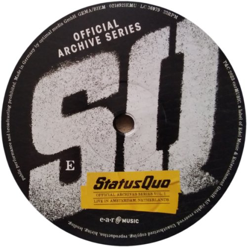 OFFICIAL ARCHIVE SERIES VOL 1: LIVE IN AMSTERDAM Label - Disc 3 Side A