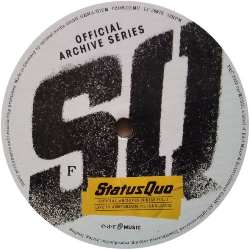 OFFICIAL ARCHIVE SERIES VOL 1: LIVE IN AMSTERDAM Label - Disc 3 Side B