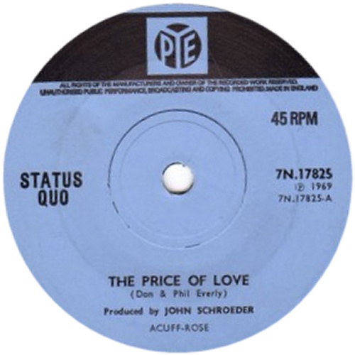 THE PRICE OF LOVE Standard Issue: Solid centre Side A