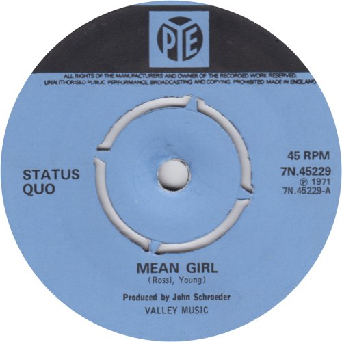 MEAN GIRL Blue Label - Push Out Centre Side A