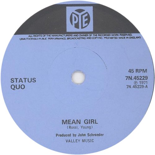 MEAN GIRL Blue Label - Solid Centre Side A
