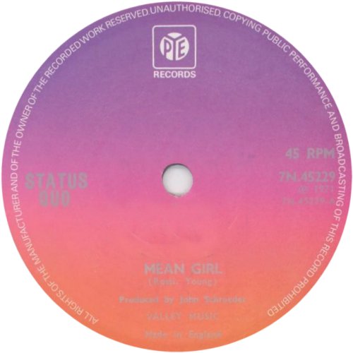 MEAN GIRL Red/Purple Reissue - Solid Centre Side A