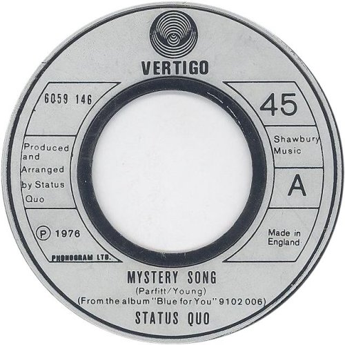 MYSTERY SONG Jukebox Copy with large dinked centre Side A