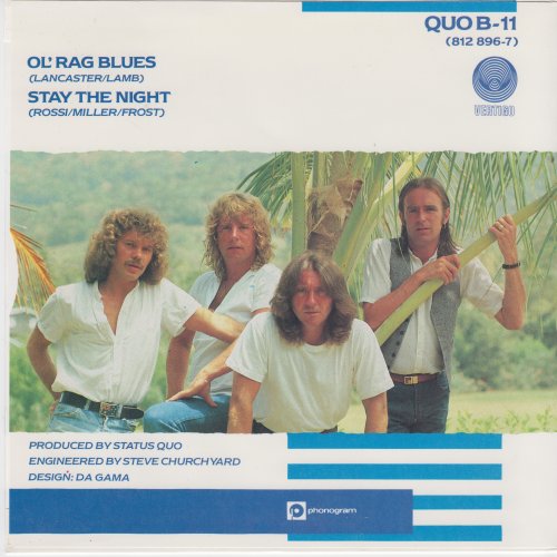 OL' RAG BLUES Picture Sleeve for Ltd Edition Blue Vinyl Rear