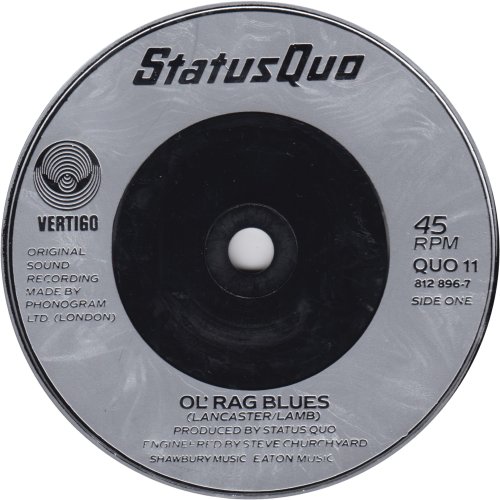 OL' RAG BLUES Silver Injection Label 1 Side A
