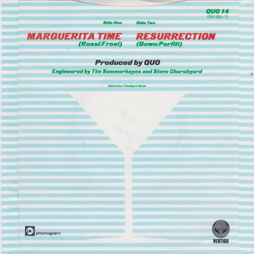 MARGUERITA TIME Standard Picture Sleeve Rear