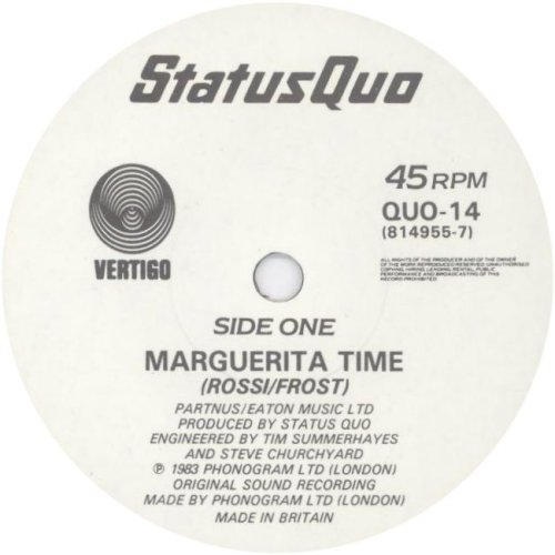 MARGUERITA TIME Paper Label Side A