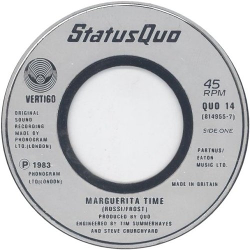 MARGUERITA TIME Jukebox Copy with large dinked centre - Silver Label Side A