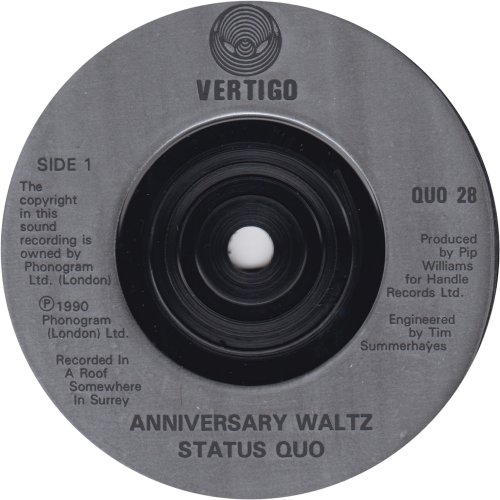 ANNIVERSARY WALTZ PART ONE Silver Injection Label Side A