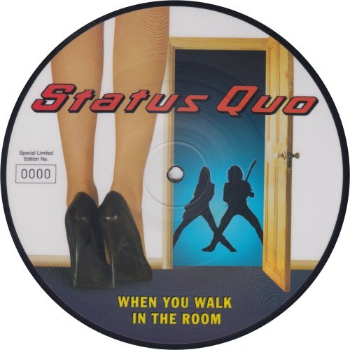 WHEN YOU WALK IN THE ROOM Promo - test pressing of Picture Disc Label