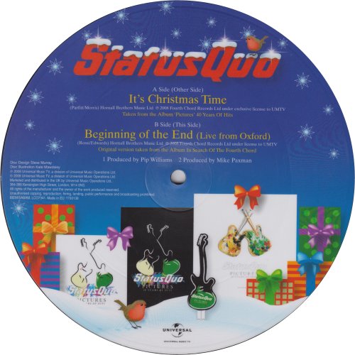 IT'S CHRISTMAS TIME Ltd Edition Picture Disc Side B