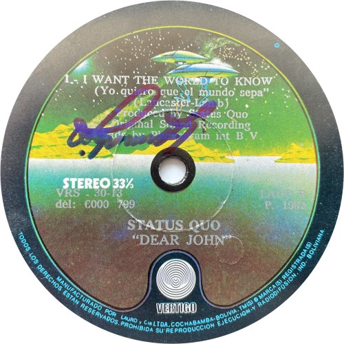 DEAR JOHN Label Side B