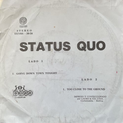 GOING DOWN TOWN TONIGHT Picture Sleeve Rear