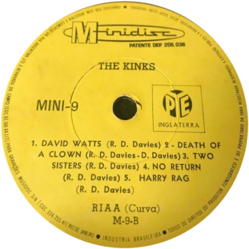 STATUS QUO / KINKS EP Yellow Label v1 Side B