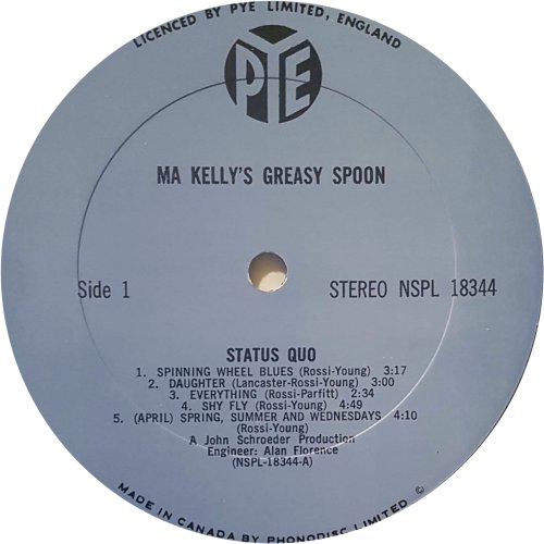 MA KELLY'S GREASY SPOON Standard Blue Label Side A