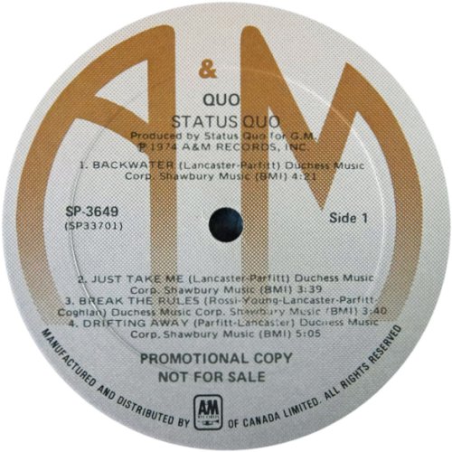 QUO Promo Side A