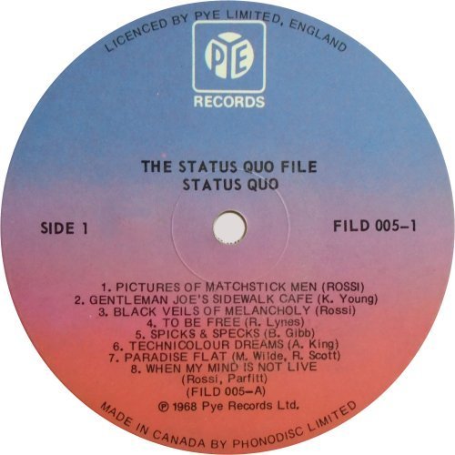THE FILE SERIES Label - Disc 1 Side A