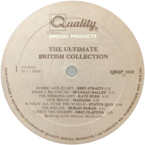 THE ULTIMATE BRITISH COLLECTION Label Side A