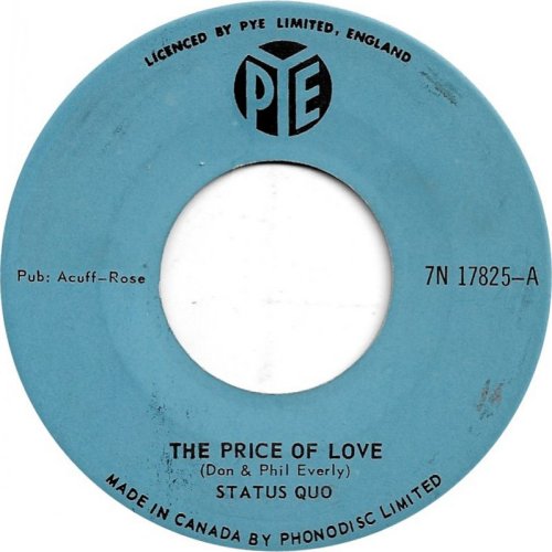 THE PRICE OF LOVE Standard Label Side A