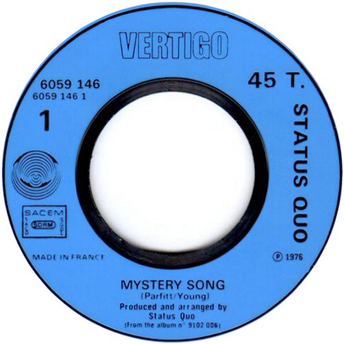 MYSTERY SONG Blue Injection Label Side A