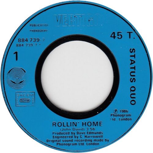 ROLLING HOME Blue Injection Label Side A