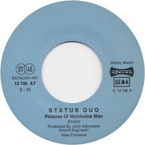 PICTURES OF MATCHSTICK MEN (REISSUE) Label Misprint Label