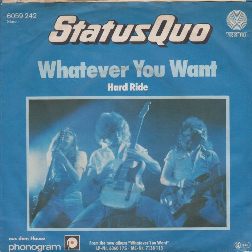 WHATEVER YOU WANT Picture Sleeve Rear