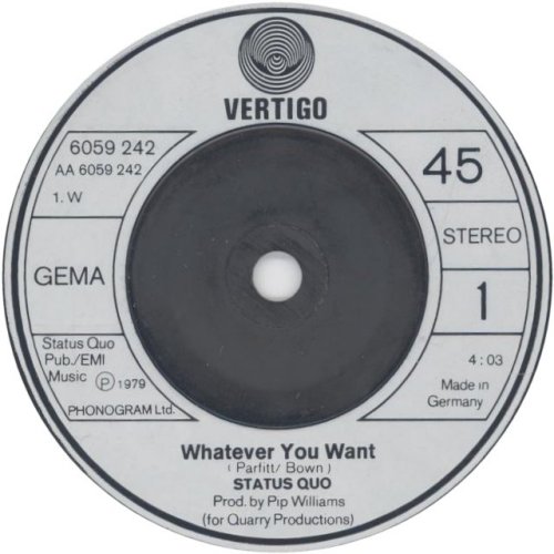 WHATEVER YOU WANT Label 2 Side A
