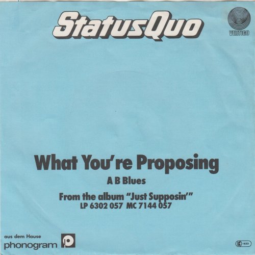 WHAT YOU'RE PROPOSING Picture Sleeve Rear