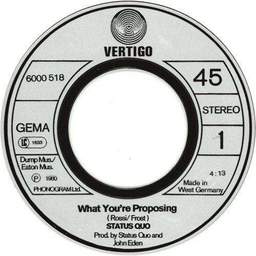 WHAT YOU'RE PROPOSING Label - Mispress Side A