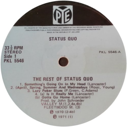 THE REST OF Label Side A