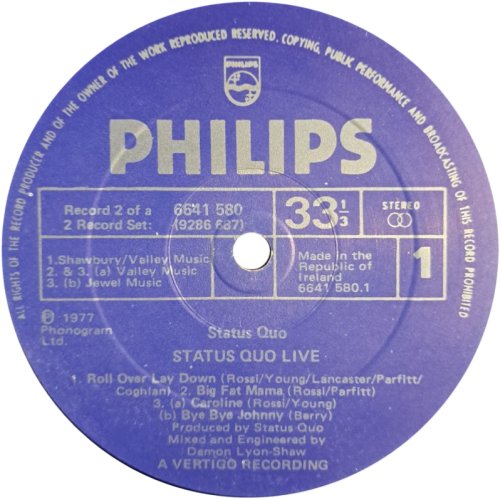 LIVE Disc 2 Label Side A