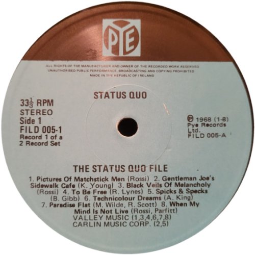 THE FILE SERIES Blue Label - Disc 1 Label
