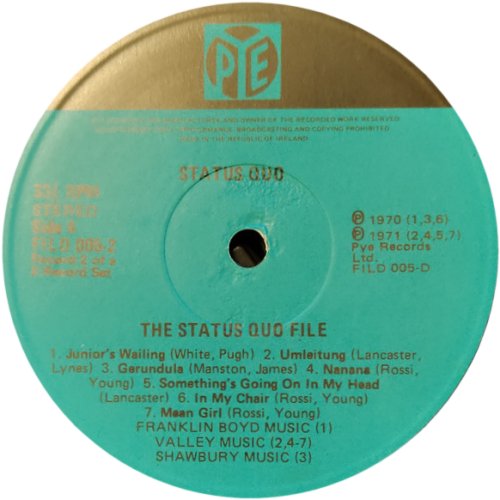 THE FILE SERIES Turquoise Label - Disc 2 Side B