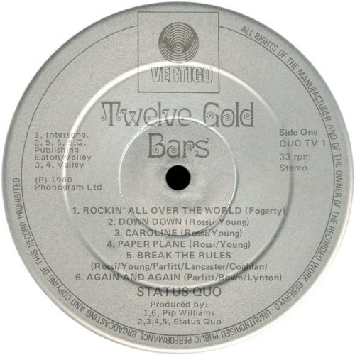 12 GOLD BARS Label Side A
